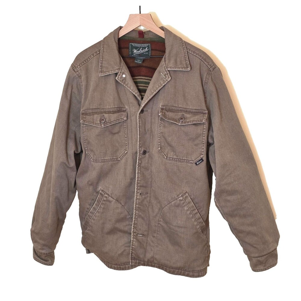 Vintage Woolrich Duck Canvas Chore Coat, Filled Blanket Lined Barn Jacket L